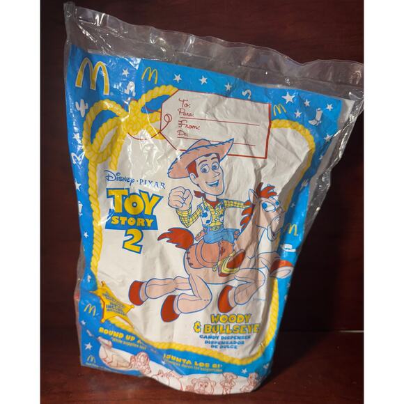 1999 McDonalds Happy Meal Toy Story 2 Disney's Woody & Bullseye Candy Dispenser - Picture 1 of 7